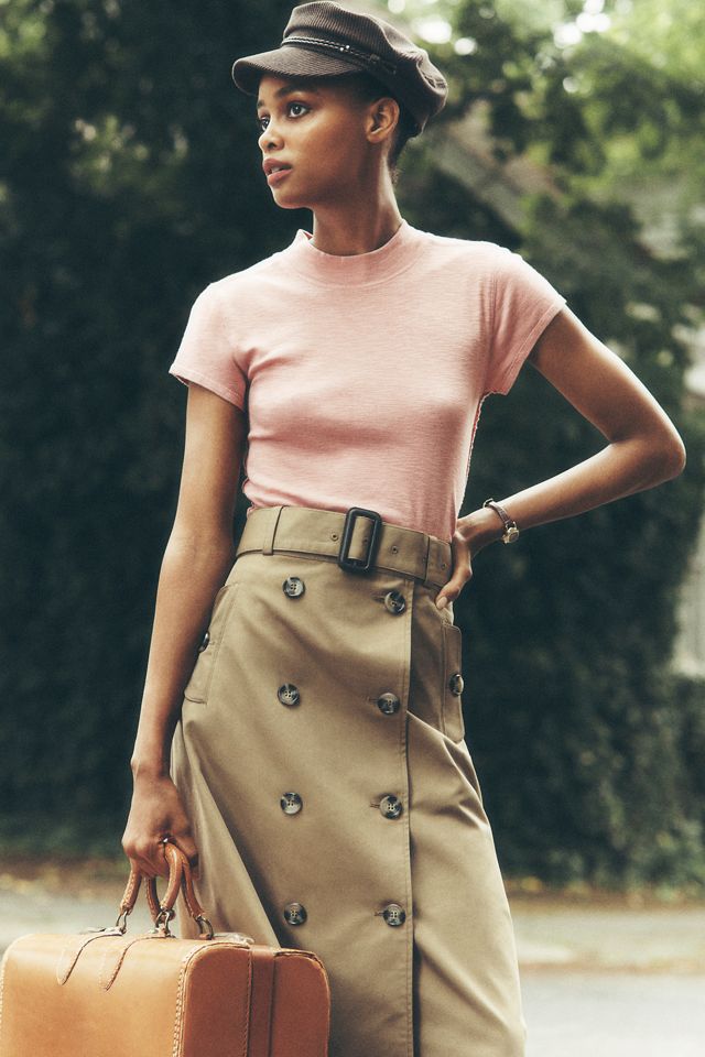 Berenice Trench Midi Skirt #1