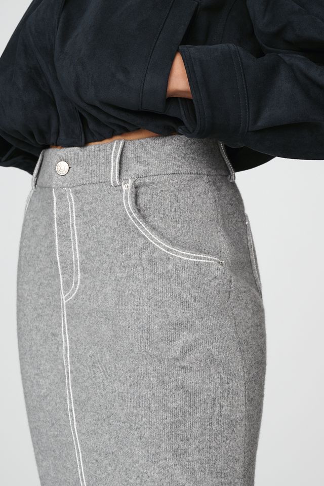 Berenice 100% Wool Knit Midi Pencil Skirt #2
