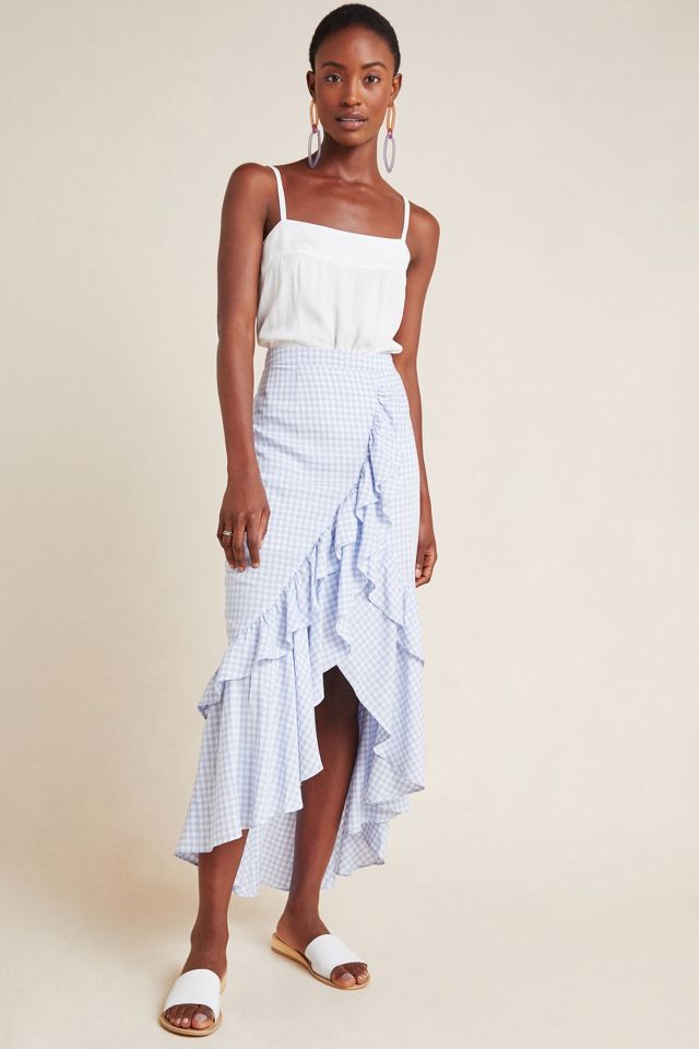 Anastasia Ruffled Midi Skirt Anthropologie