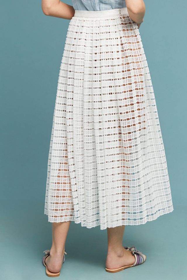 Tracy Reese Lace Midi Skirt #1