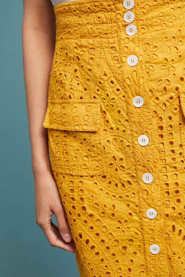 Sunshine Eyelet Pencil Skirt #4