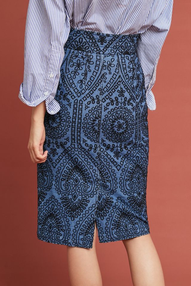 Eyelet Pencil Skirt #1