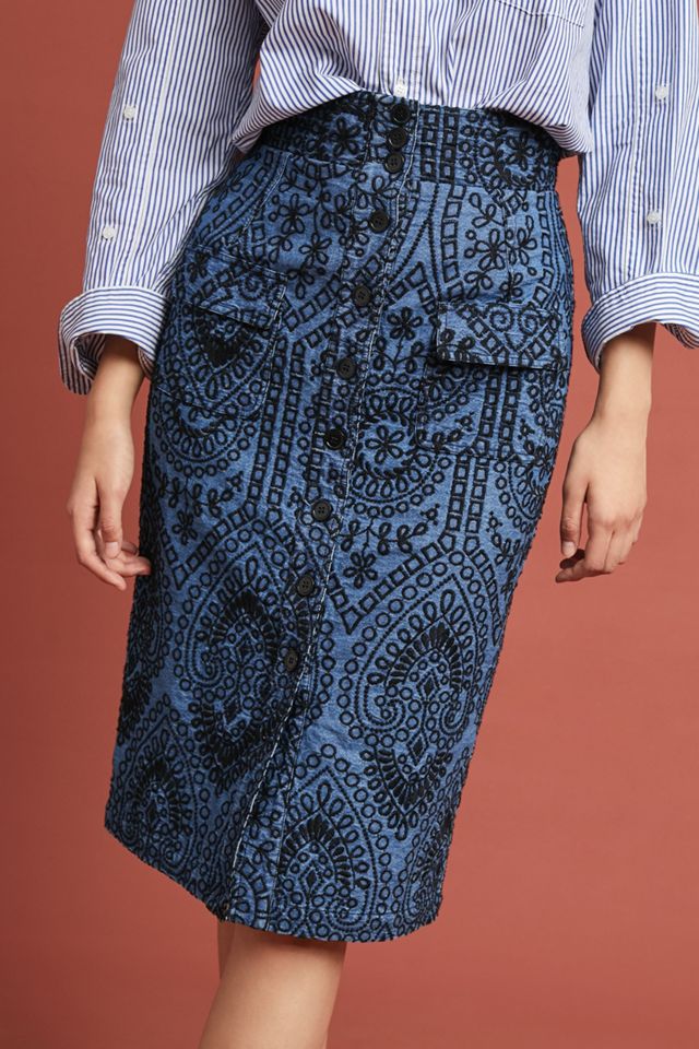 Eyelet Pencil Skirt #3