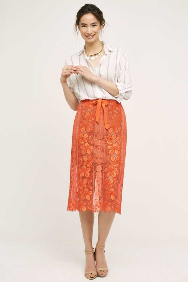 Mandarine Pencil Skirt