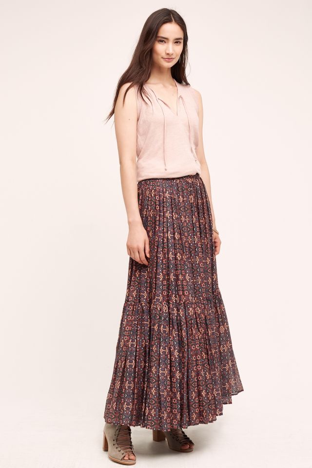 Starflower Maxi Skirt | Anthropologie