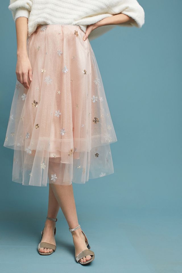 Metallic Snowflake Skirt #1