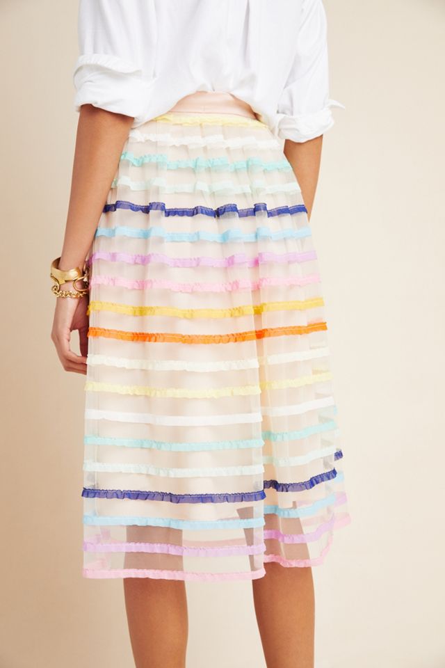 Frankie Textured Tulle Midi Skirt #1