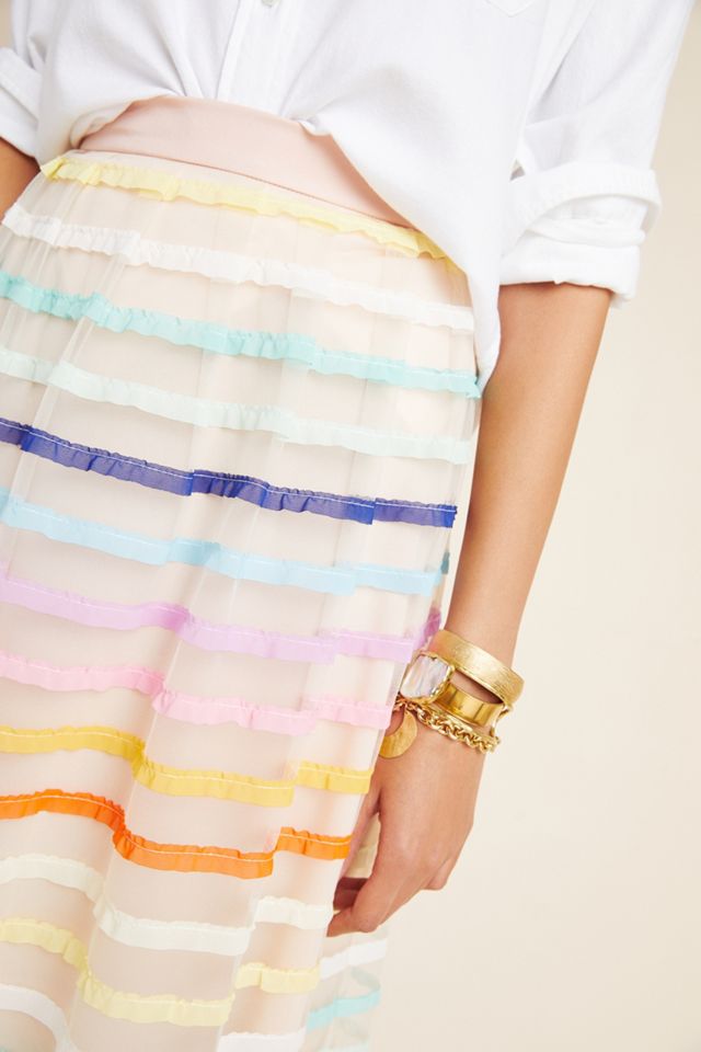 Frankie Textured Tulle Midi Skirt #2