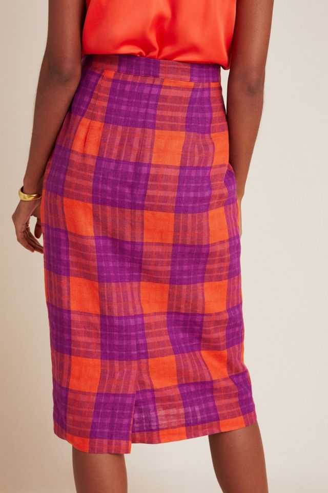 Carmen Plaid Pencil Skirt #1