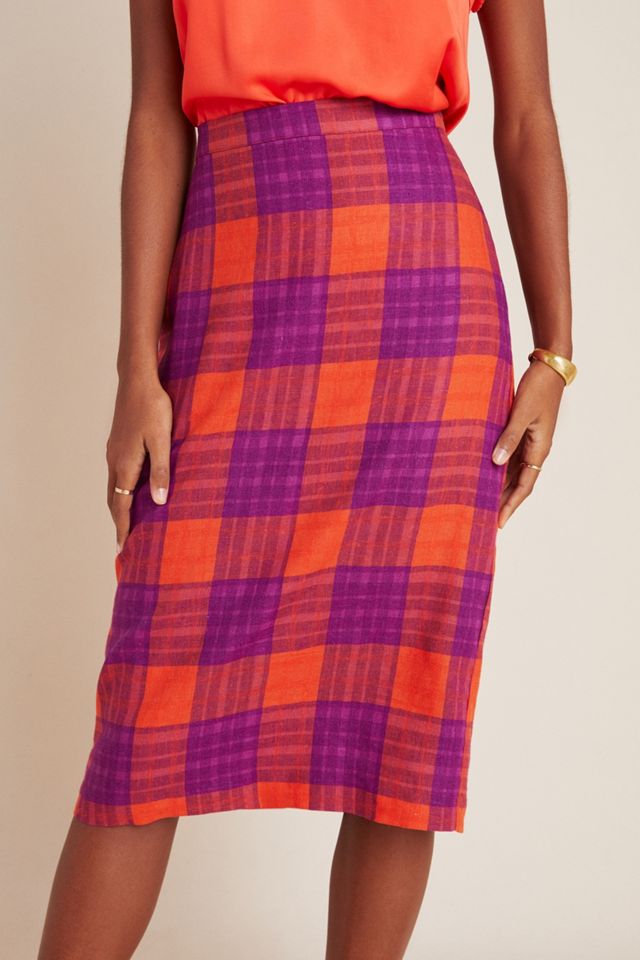 Carmen Plaid Pencil Skirt #3