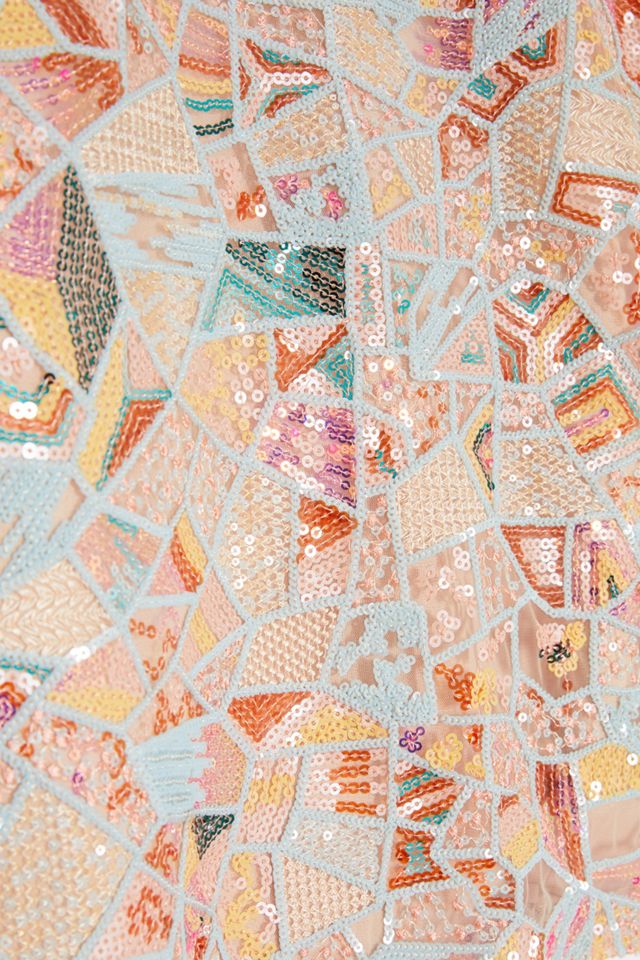 Mosaic Sequined Mini Skirt #2