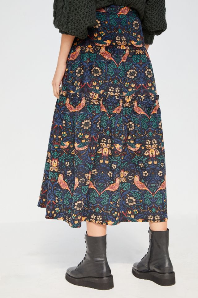 Oriana Tiered Corduroy Maxi Skirt #1