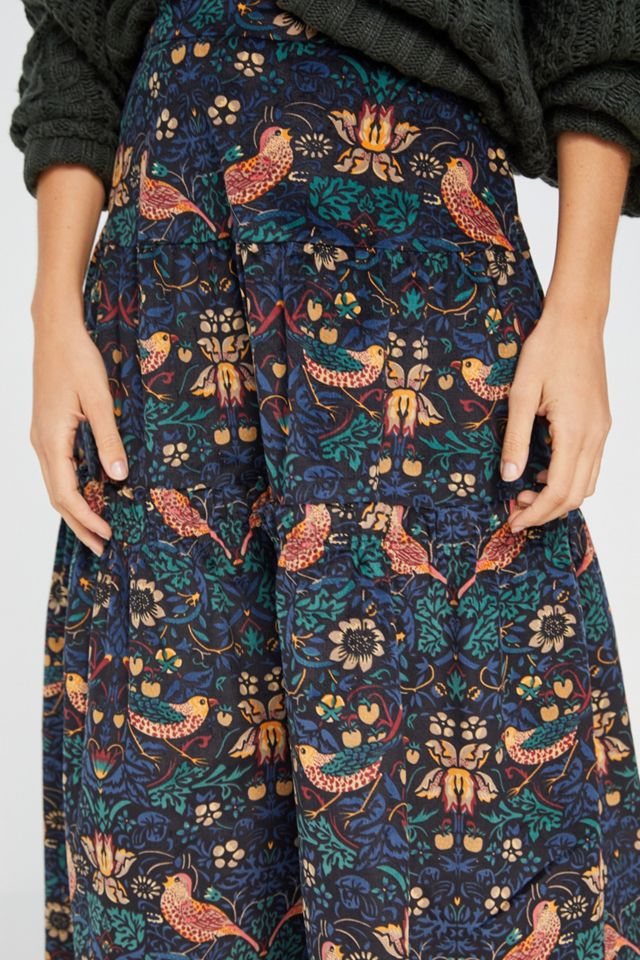 Oriana Tiered Corduroy Maxi Skirt #4