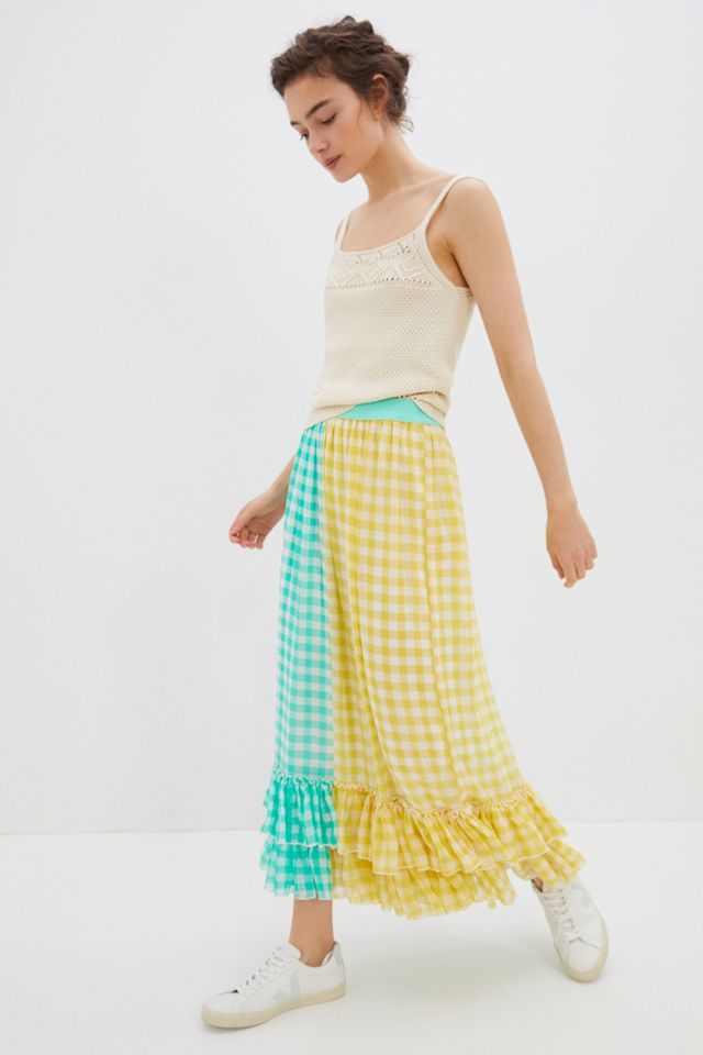 Eva Franco Lynsey Gingham Maxi Skirt #1
