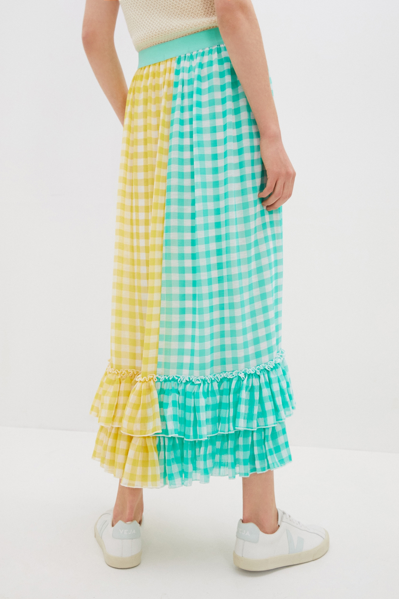 Eva Franco Lynsey Gingham Maxi Skirt