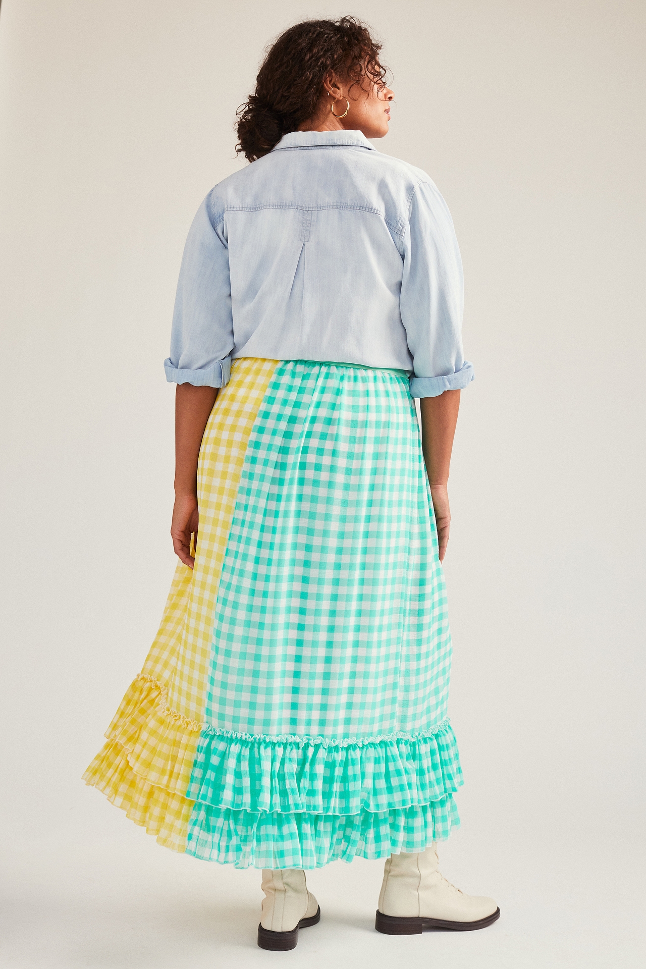 Eva Franco Lynsey Gingham Maxi Skirt