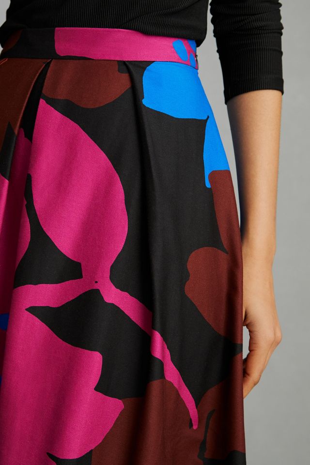 Eva Franco Patterned Midi Skirt #3