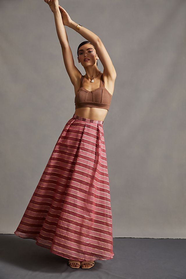 Eva Franco Striped Ball Skirt