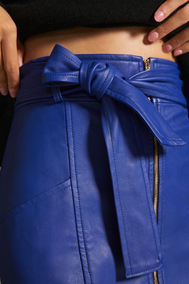 Eva Franco Faux Leather Midi Skirt #5