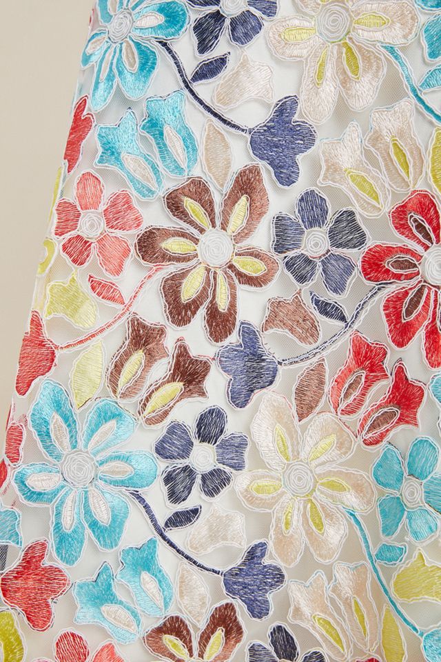 Meghan Embroidered Midi Skirt #1