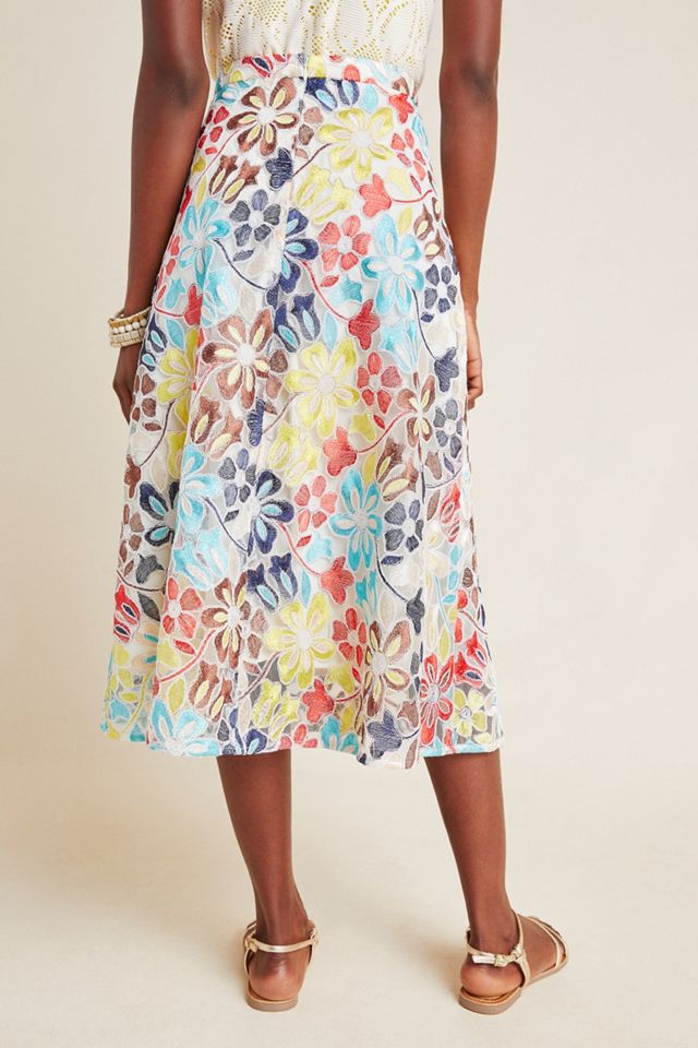 Meghan Embroidered Midi Skirt #3