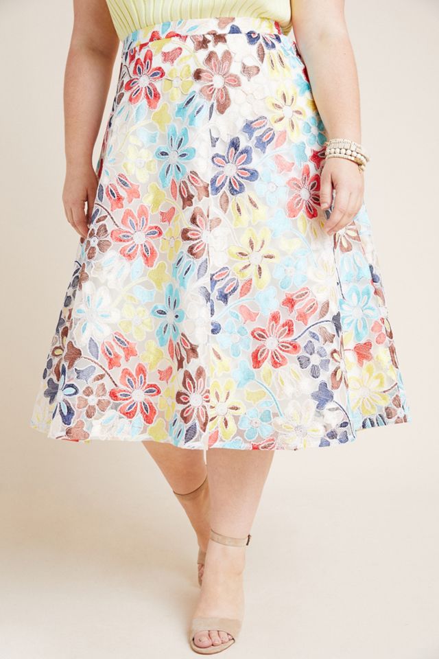 Meghan Embroidered Midi Skirt #6
