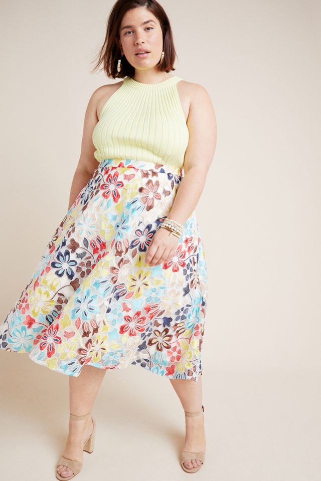 Meghan Embroidered Midi Skirt #5