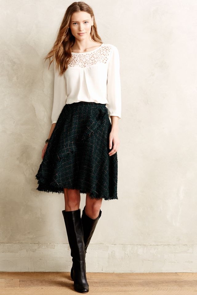 Fringed Tweed Skirt #2