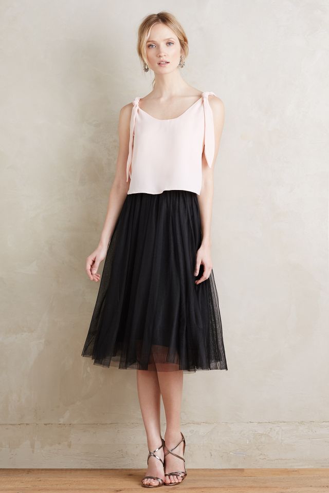 Tulle Midi Skirt Anthropologie