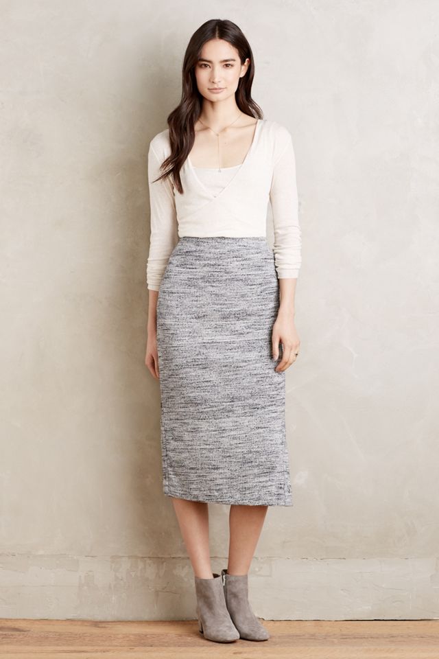 Heathered Column Skirt