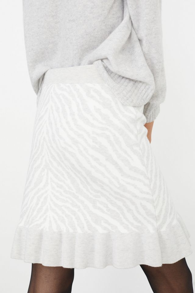 Dolan Left Coast Zebra Ruffled Knit Mini Skirt #3