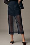 Dolan Left Coast Textured Sheer Organza Midi Skirt