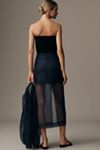 Dolan Left Coast Textured Sheer Organza Midi Skirt