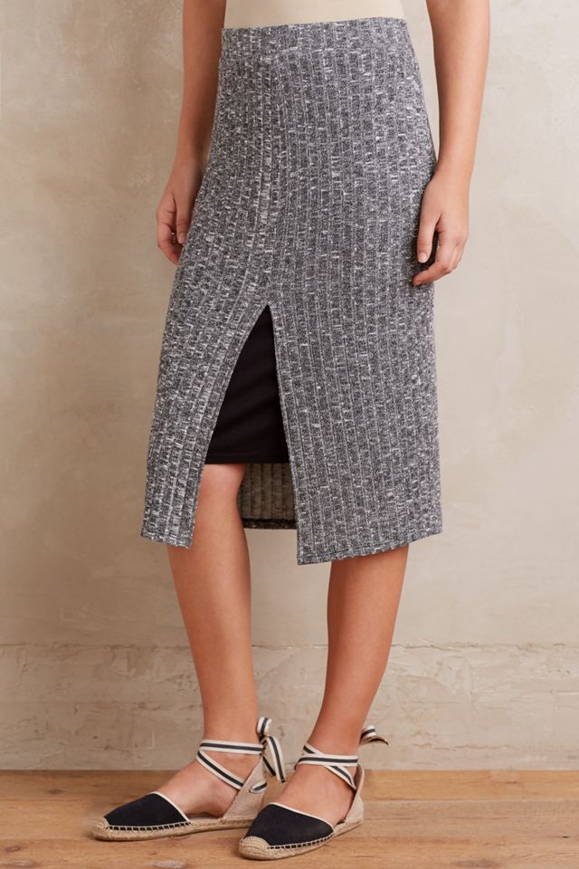 Marl Ribbed Skirt #1