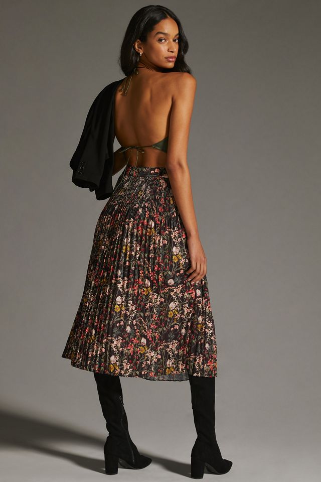 scotch and soda pleated midi dress Pleated midi dress