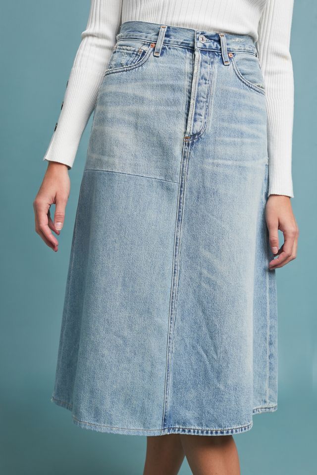 Citizens of Humanity Florence Denim Midi Skirt