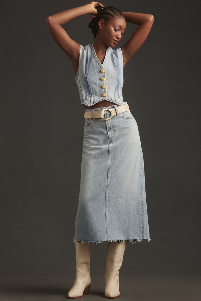 AGOLDE Della Denim Midi Skirt