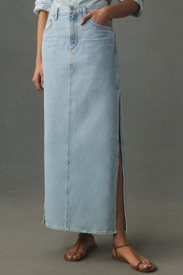 AGOLDE Astrid Slice Denim Maxi Skirt #1