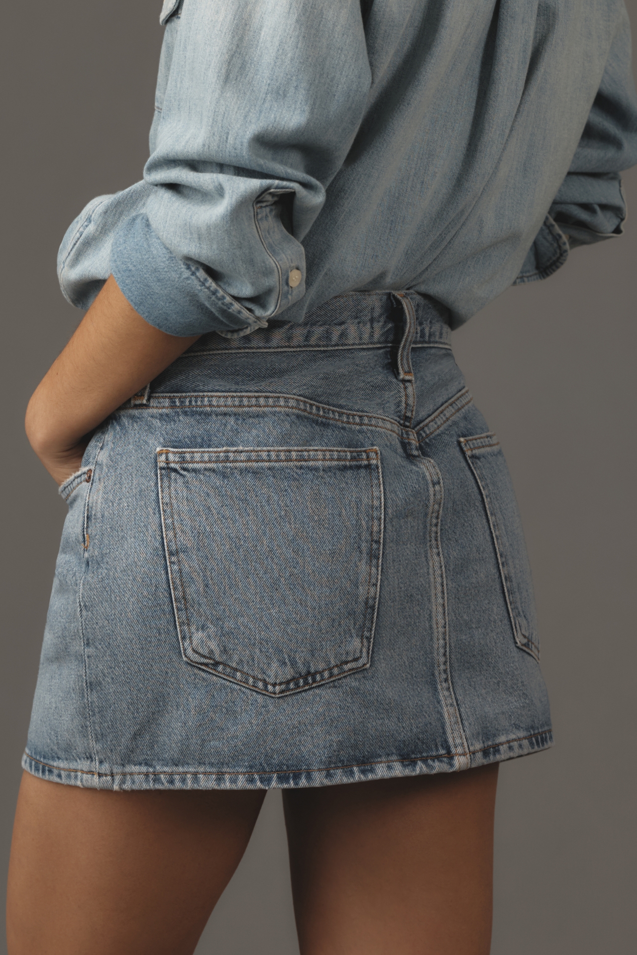 AGOLDE Alek Denim Mini Skirt