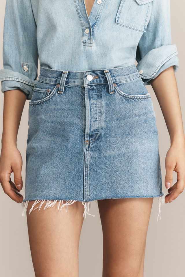 AGOLDE V-Waist Denim Mini Skirt #1