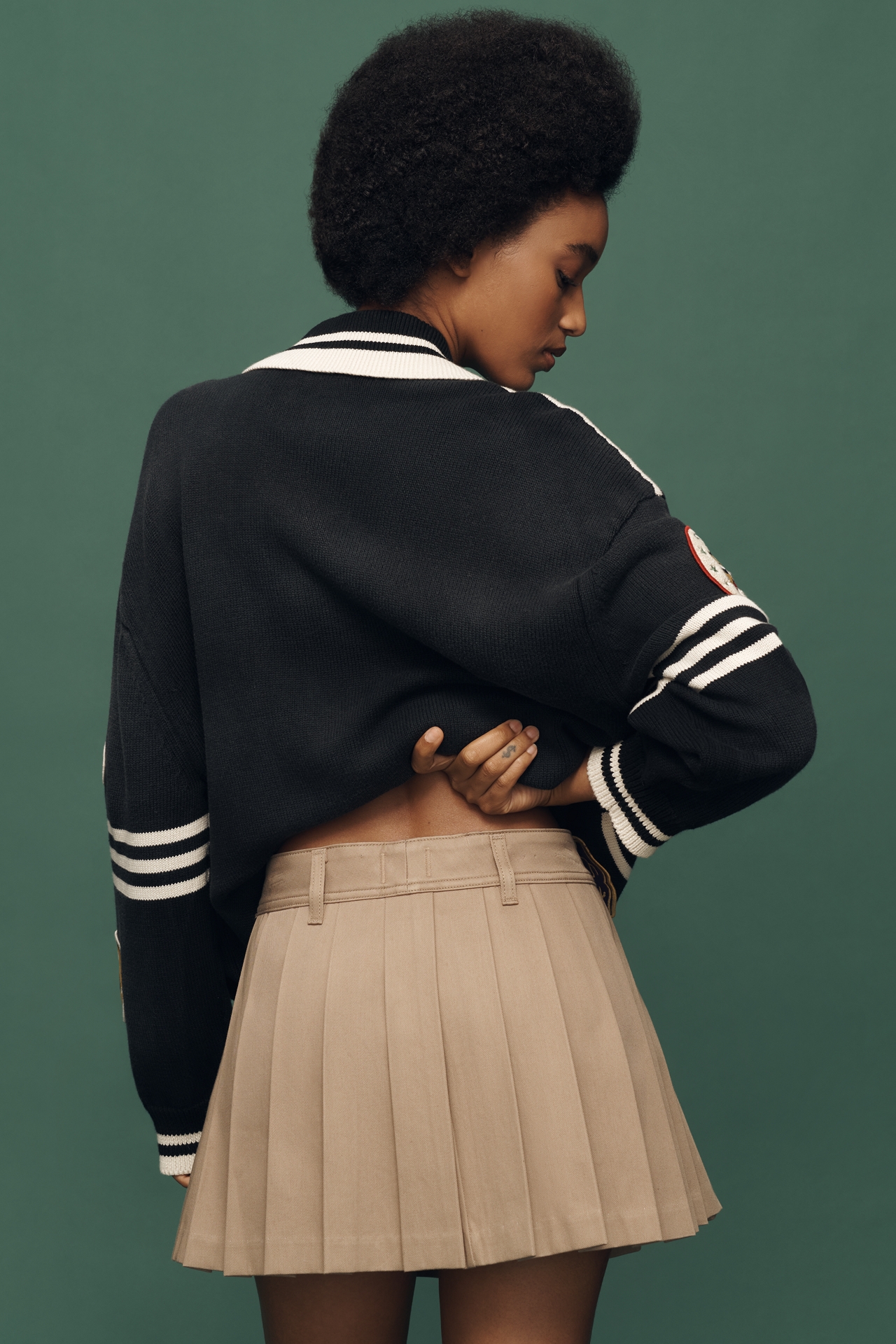 Citizens of Humanity Pleated Twill Mini Skirt