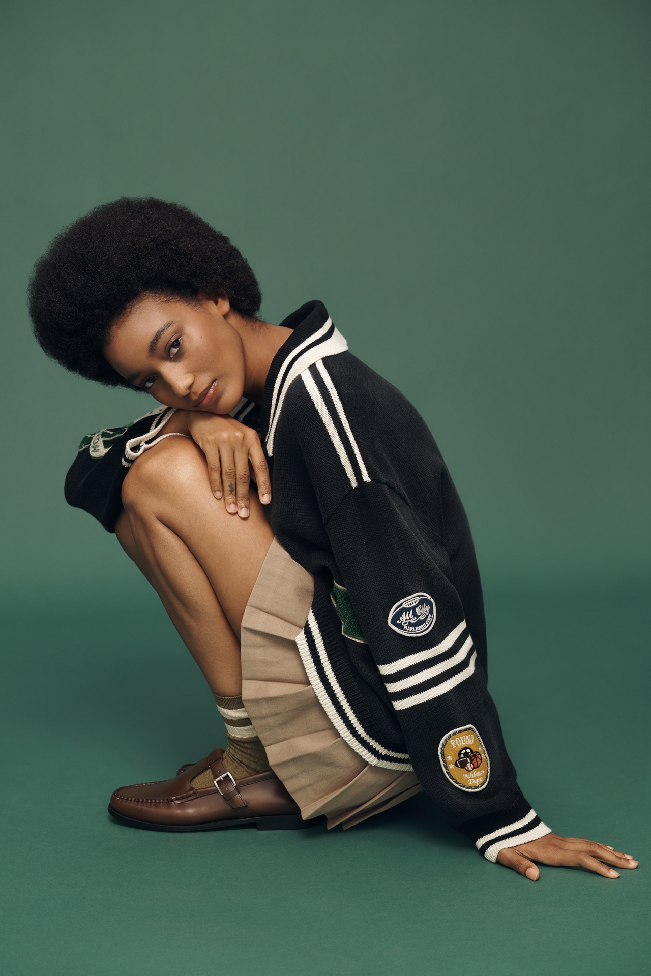 Citizens of Humanity Pleated Twill Mini Skirt