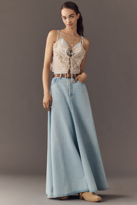 Agolde Odin Exaggerated Denim Maxi Skirt
