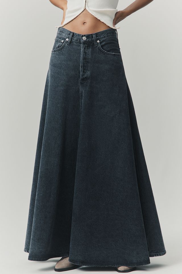 AGOLDE Odin Exaggerated Denim Maxi Skirt #1
