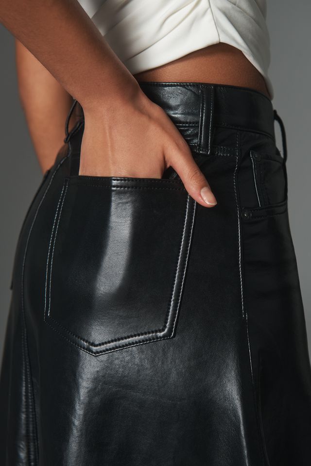 AGOLDE Odin Exaggerated Leather Maxi Skirt #1