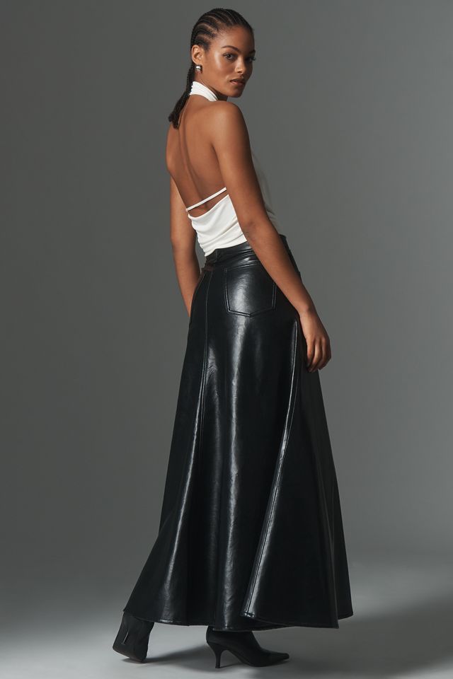 AGOLDE Odin Exaggerated Leather Maxi Skirt #2