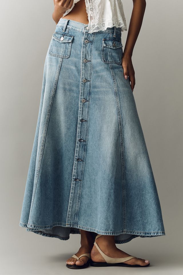 Citizens of Humanity Devin Patch Pocket Maxi Skirt | Anthropologie