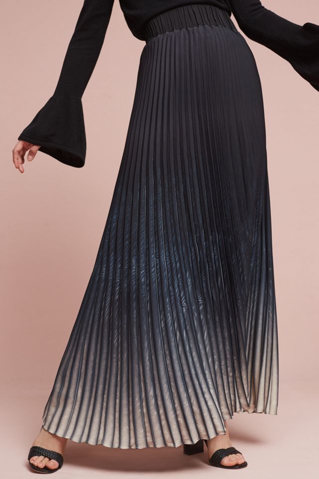 Pleated Ombre Maxi Skirt #1