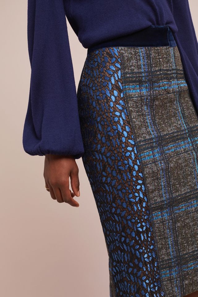 Byron lars plaid pencil skirt hotsell