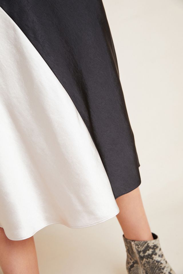 Leora Colorblocked Bias Midi Skirt #3